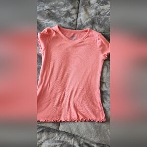 Women's Pink Ruffle Sleeve Top
